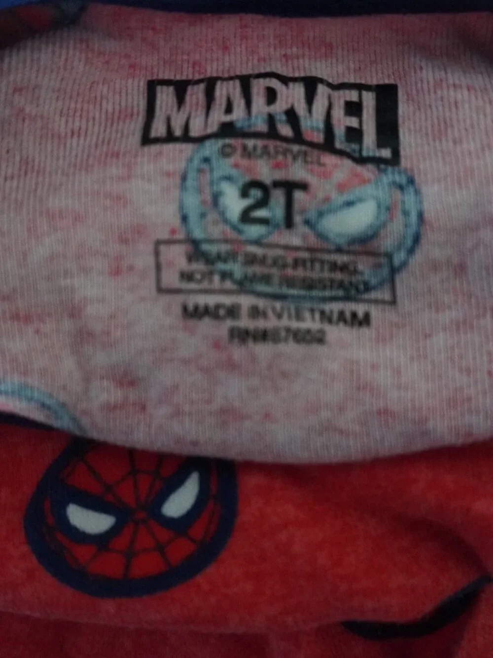 Marvel Red and Navy Spider-Man Kids Pajama Top
